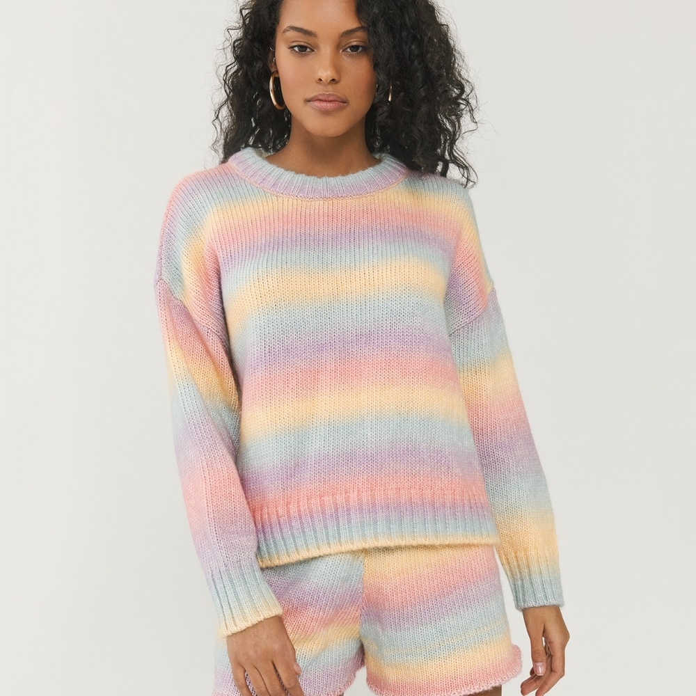 Something Navy Pastel Poppy Ombre Shorts